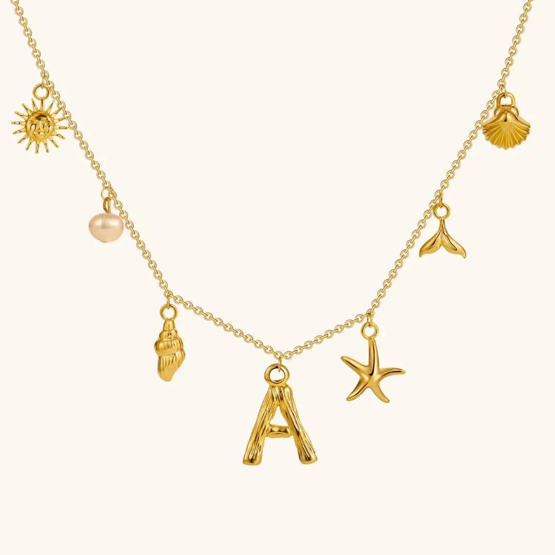 Avaria Ocean Initial Necklace