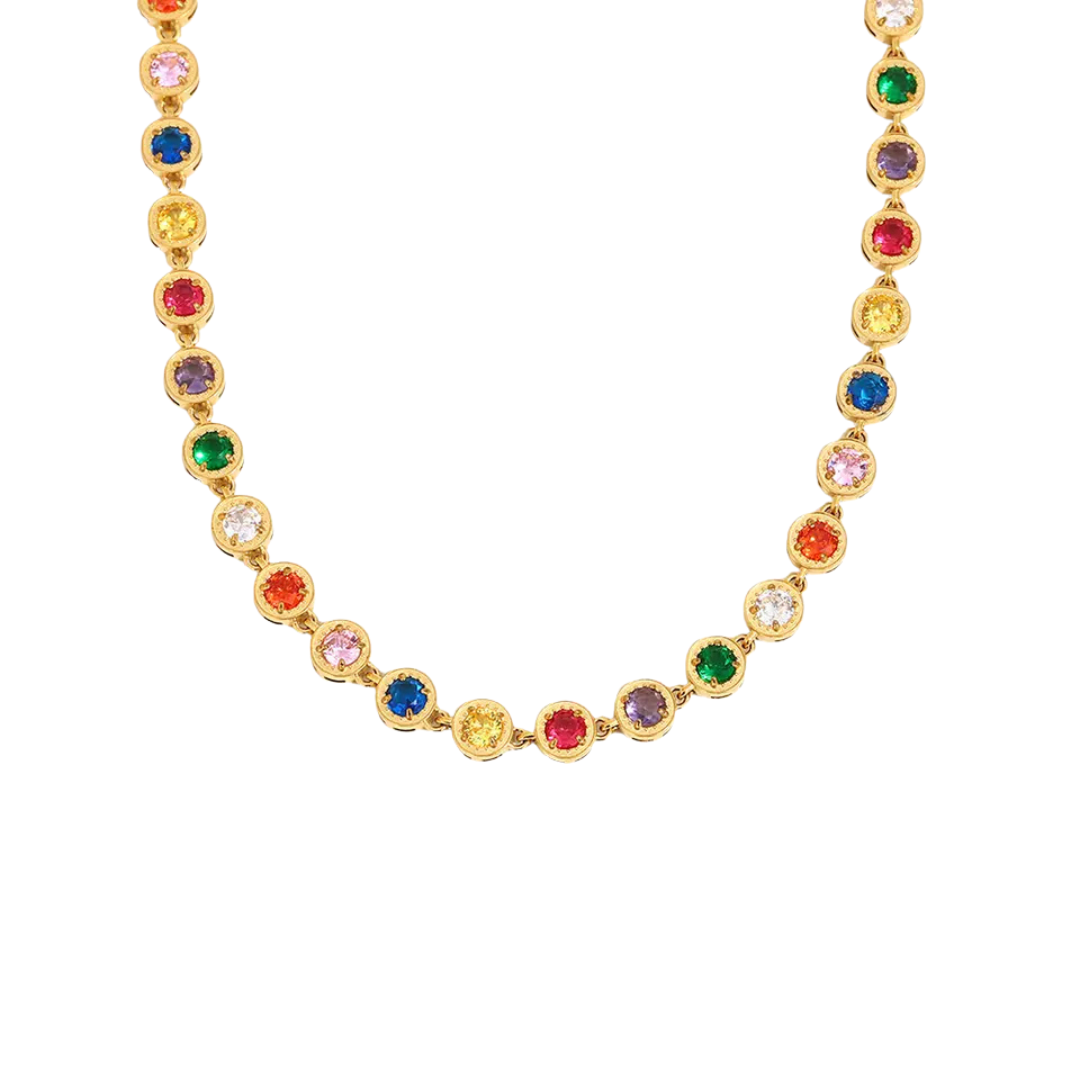 Rainbow Glow Tennis Necklace