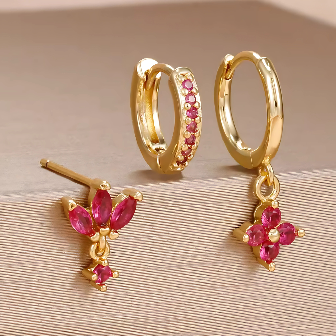 SUNPETAL DANGLE SET