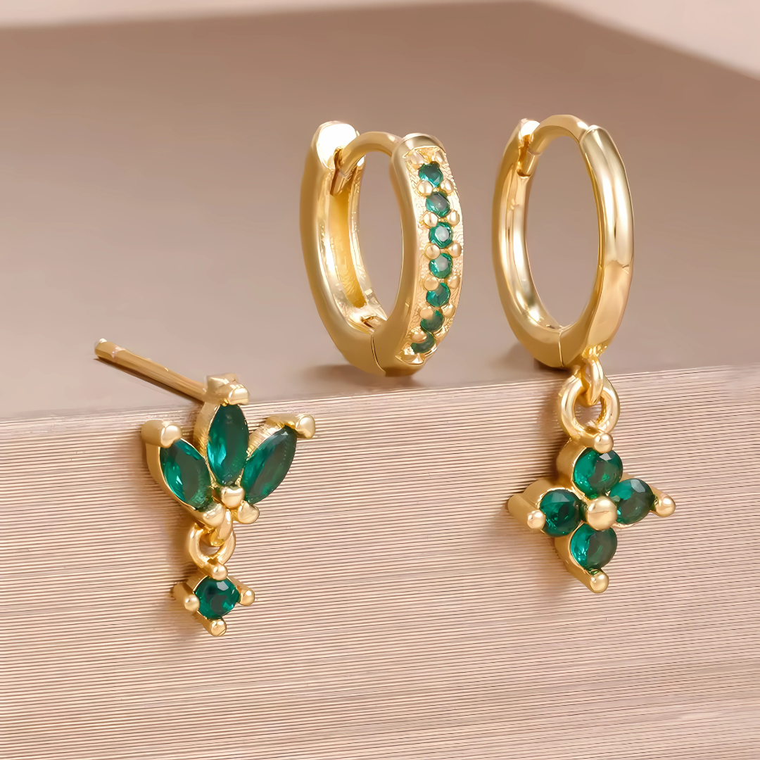 SUNPETAL DANGLE SET