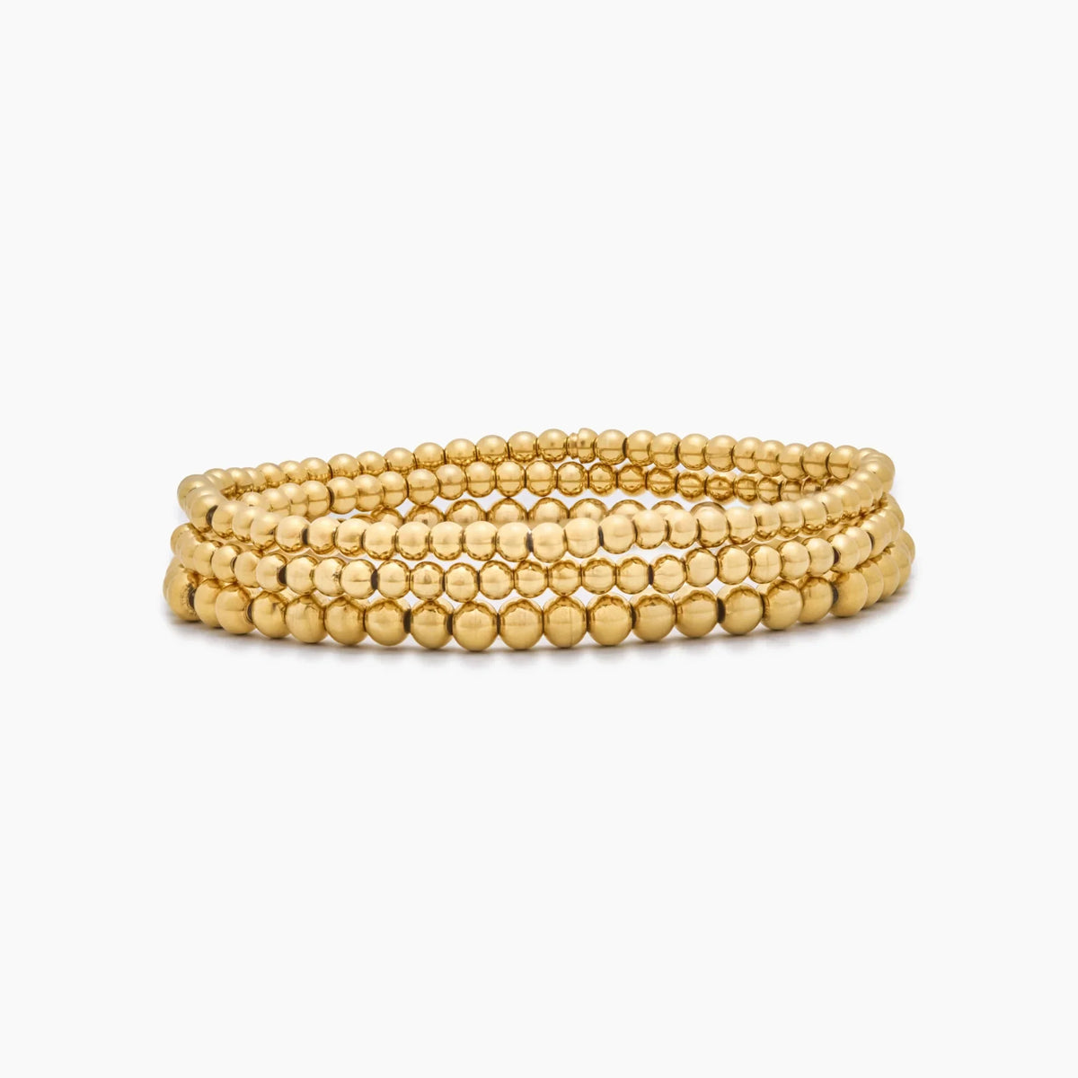433 Gold Beaded Bracelet Stack