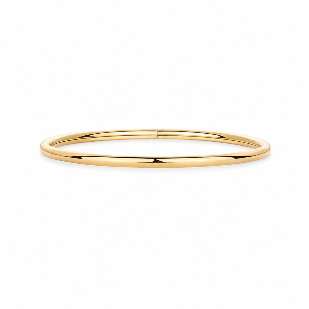 14K Gold Stacking Bangle Bracelet