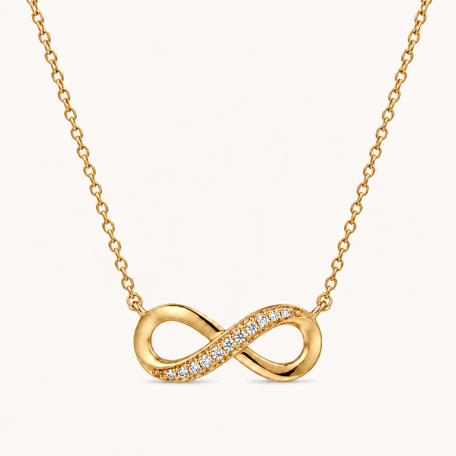 Infinity Pendant Necklace Gold