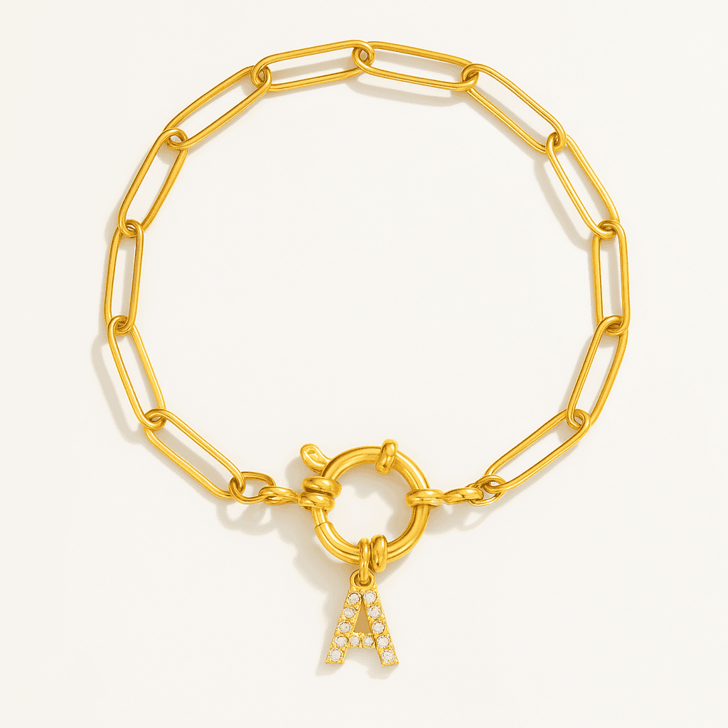 INITIAL CHARM BRACELET
