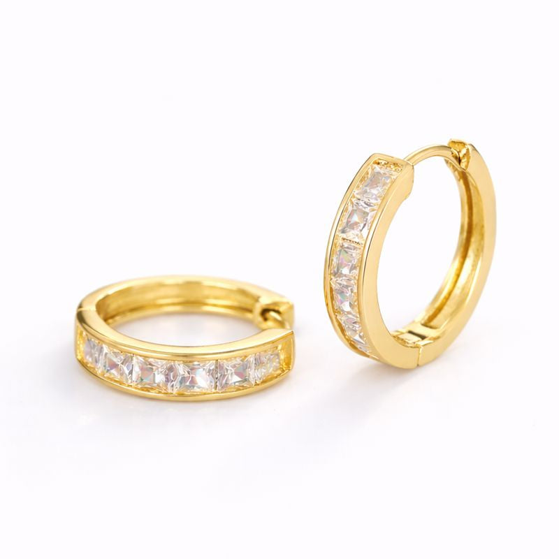 ATHENA CZ HOOP EARRINGS