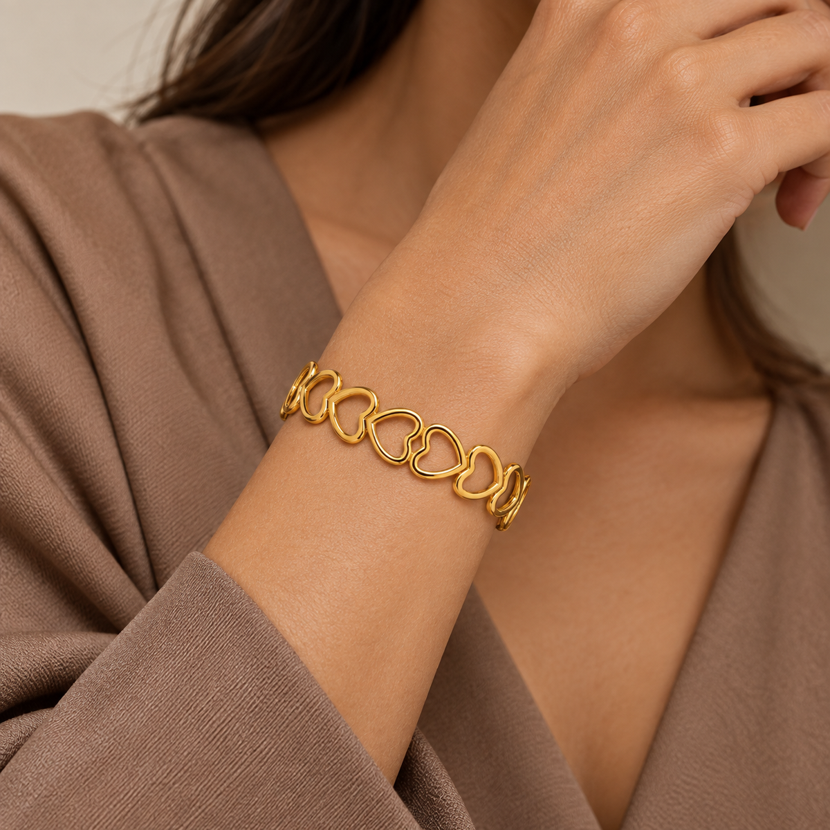 The Amora Heart Cuff
