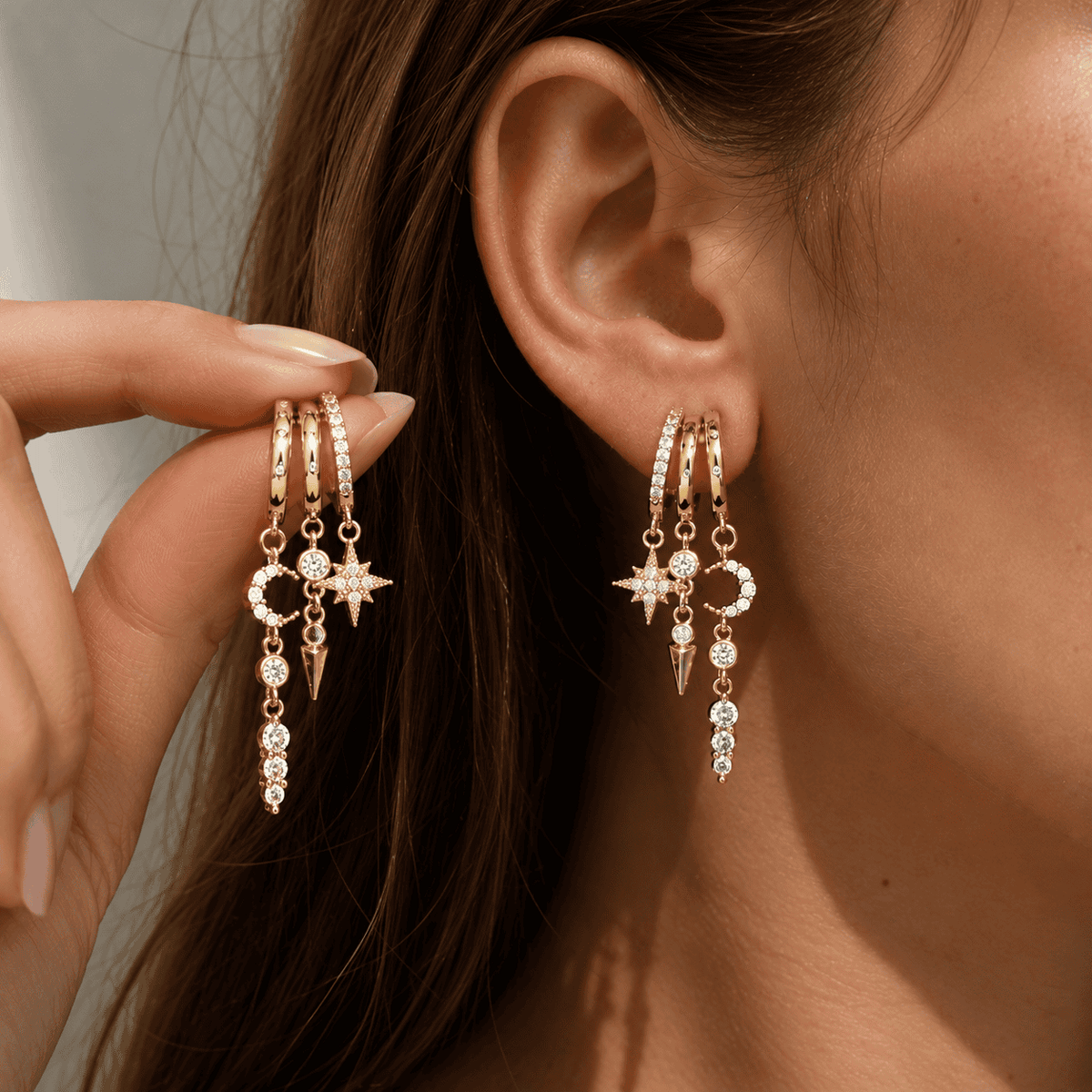 ESTELLE 3-IN-1 EARRINGS