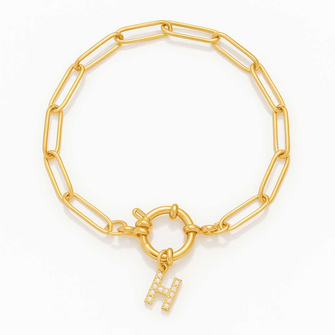 INITIAL CHARM BRACELET