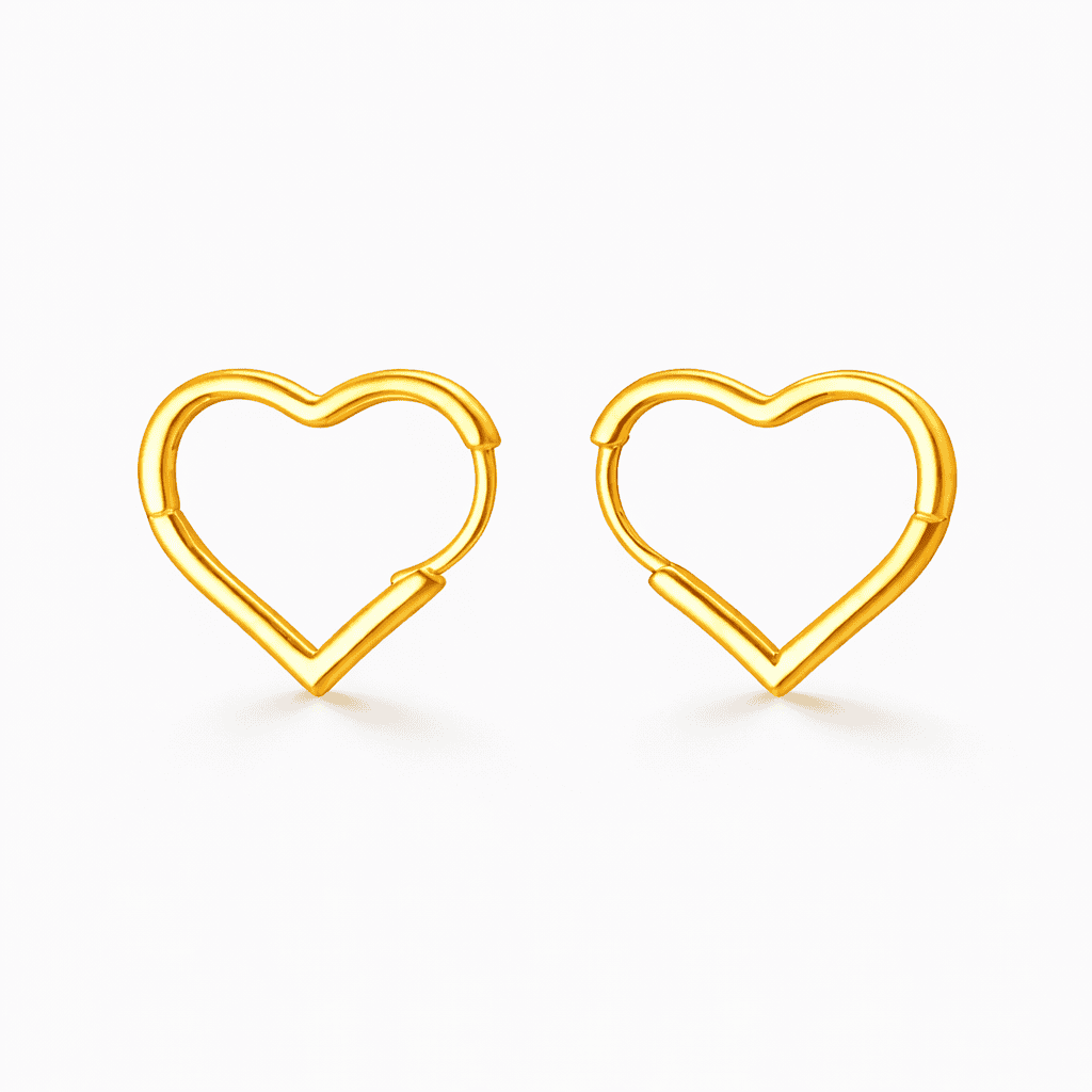 HEART HOOP EARRINGS