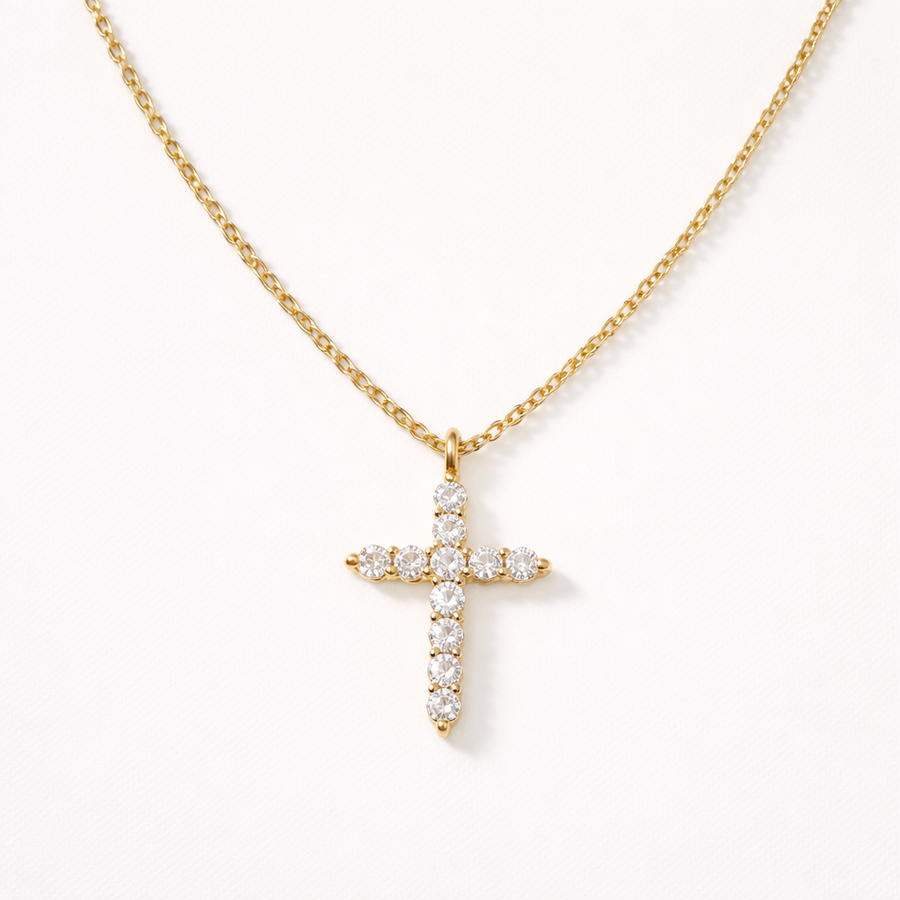 LUMIÈRE CROSS NECKLACE