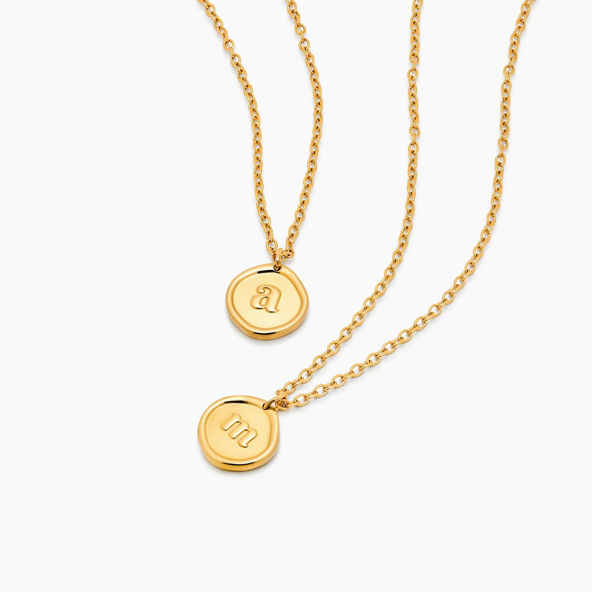Initial Stamp Necklace