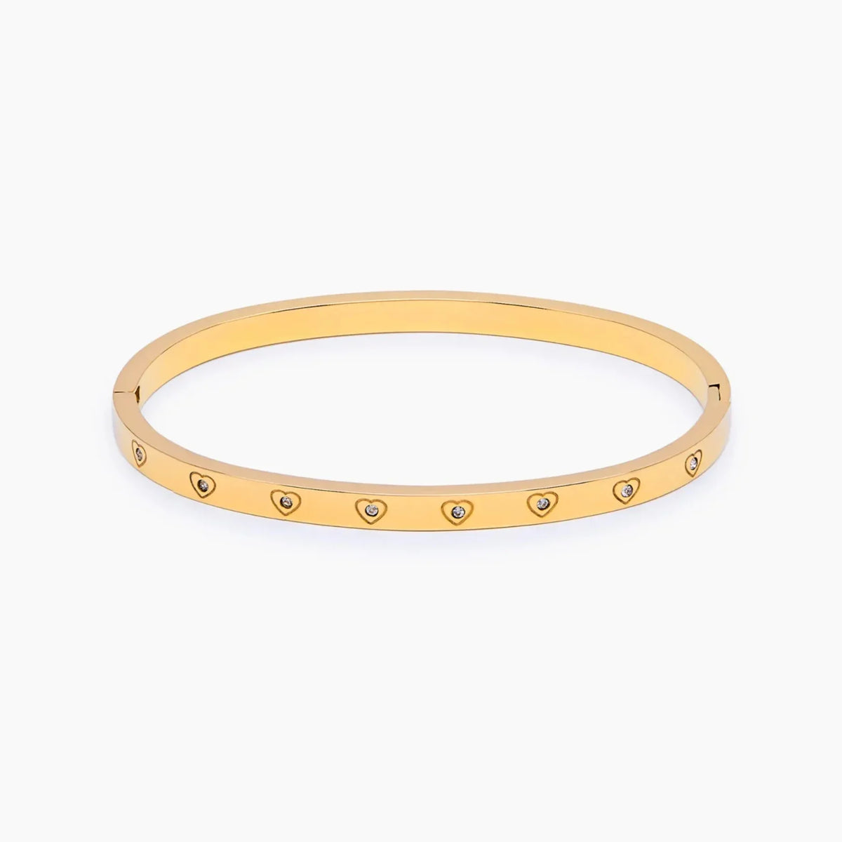 Crystal Heart Bangle