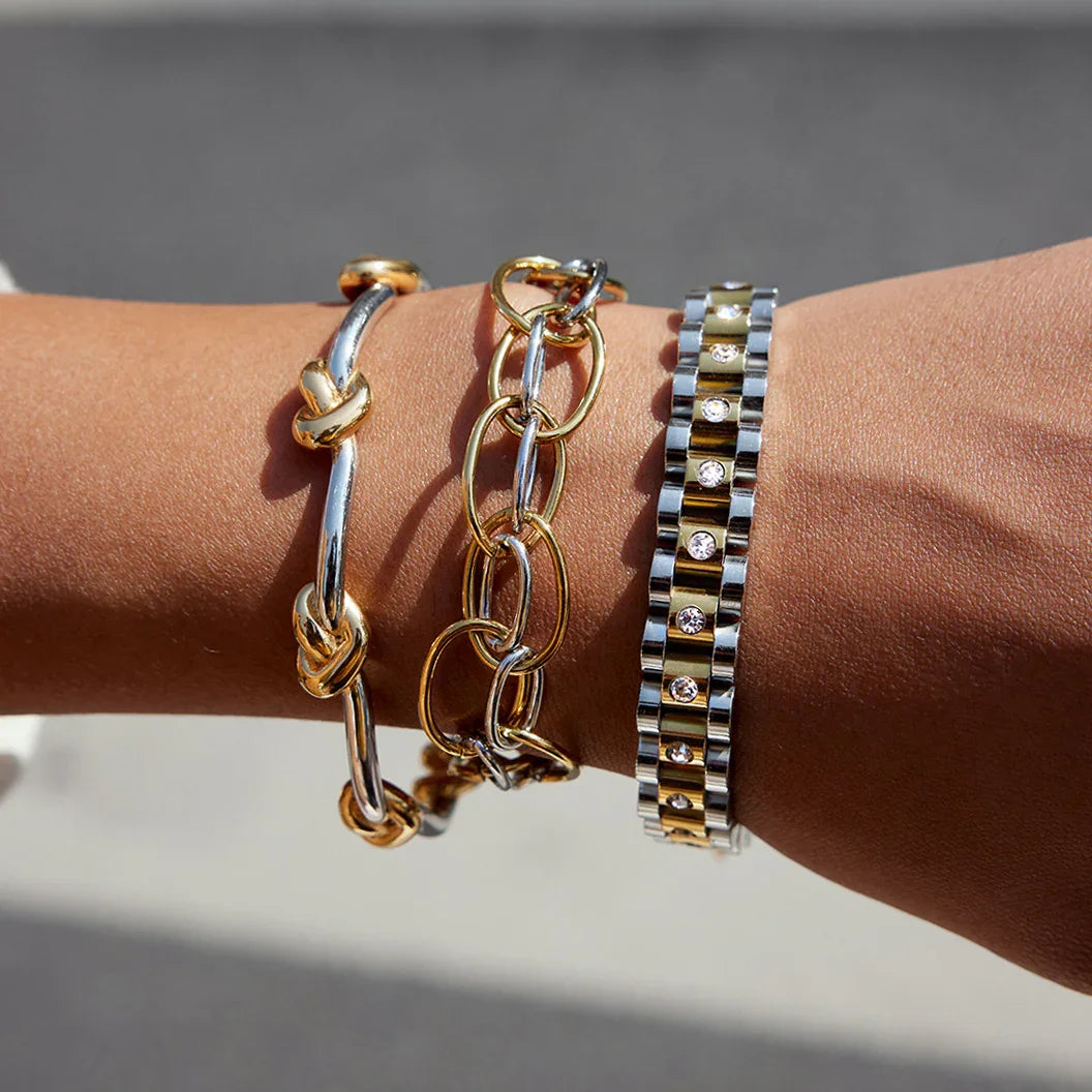 Ramona Two Tone Multi Link Bracelet