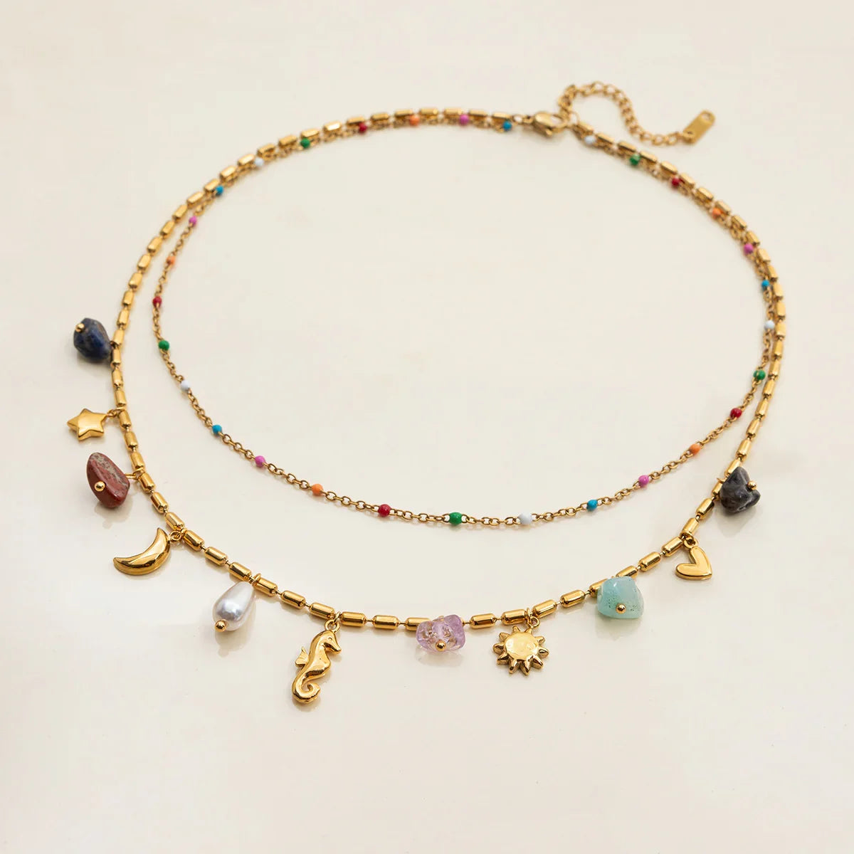 Cambria Coastal Charm Layered Necklace