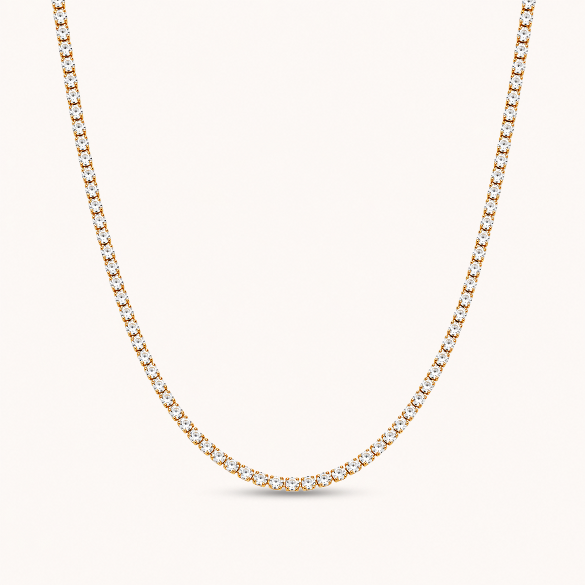 Tennis Necklace Gold
