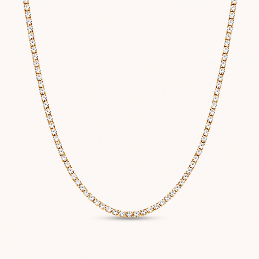 Tennis Necklace Gold