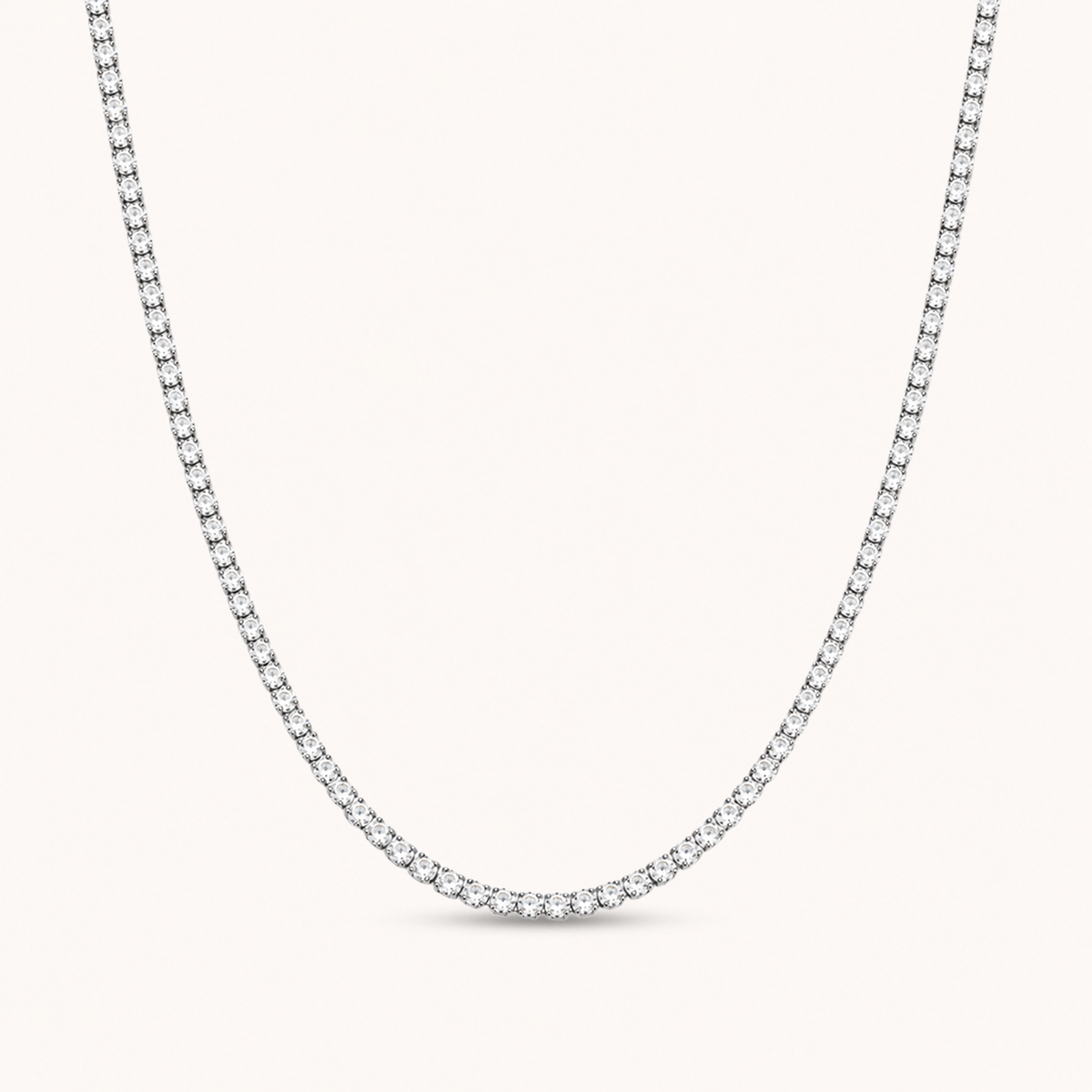 Tennis Necklace Silver