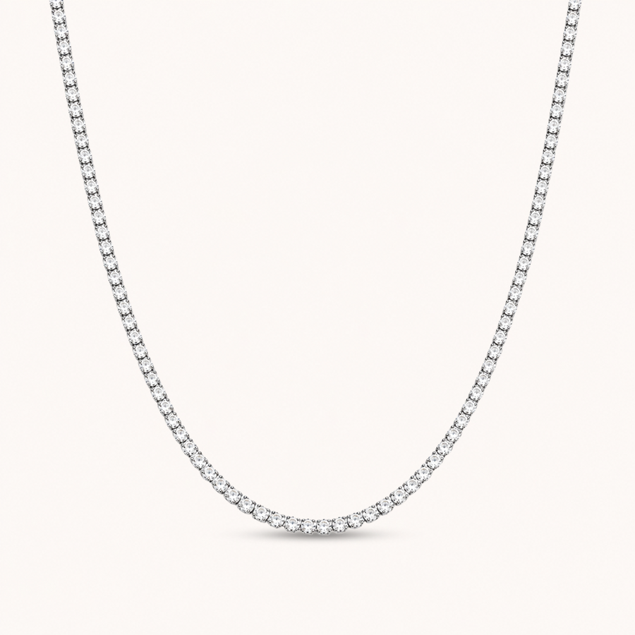 Tennis Necklace Silver