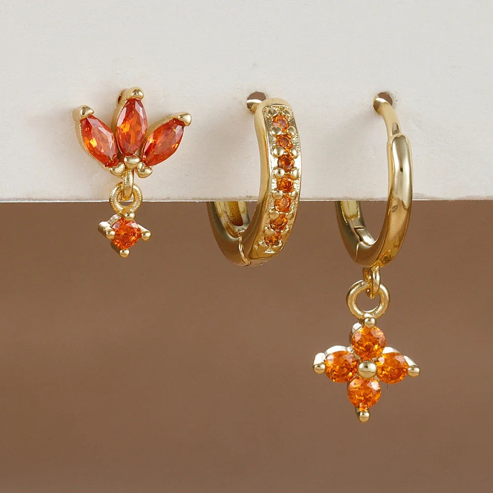 SUNPETAL DANGLE SET
