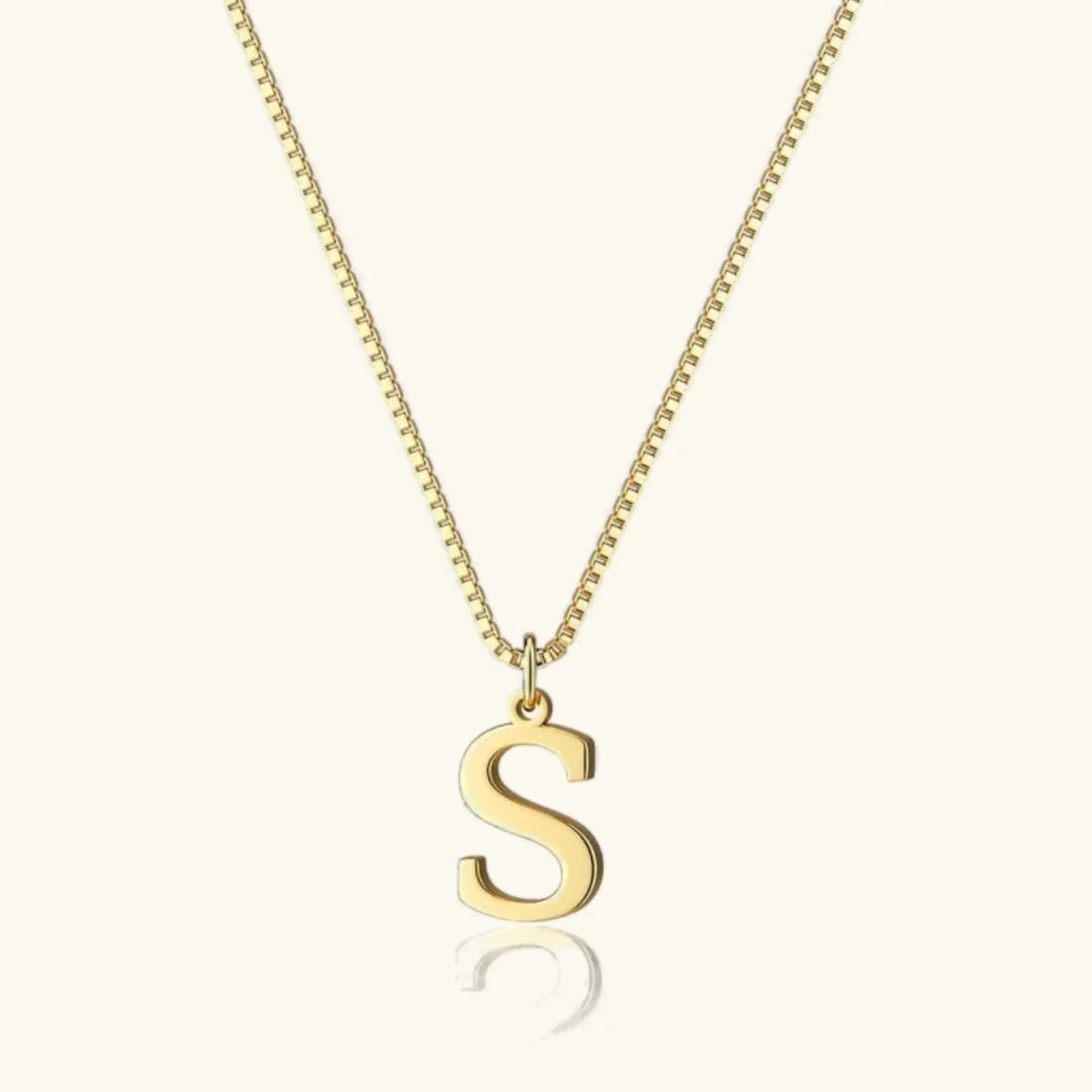Therese Letter Initial Gold Necklace