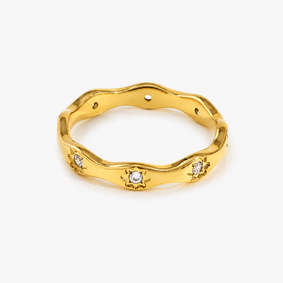 STARLIT WAVE RING