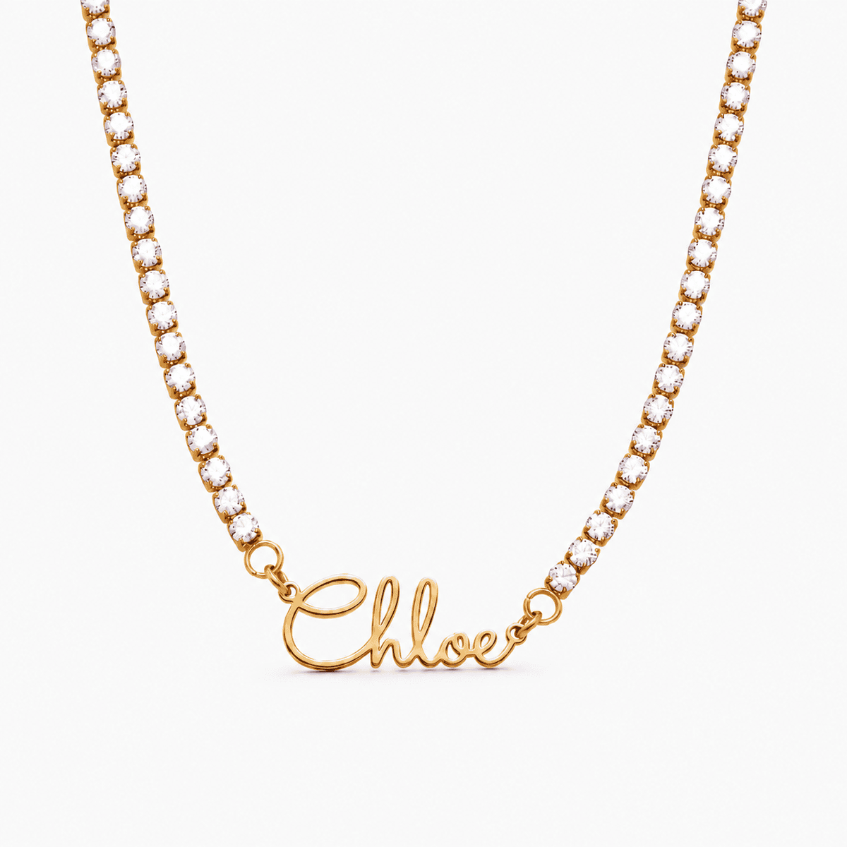 Élan Signature Name Tennis Necklace