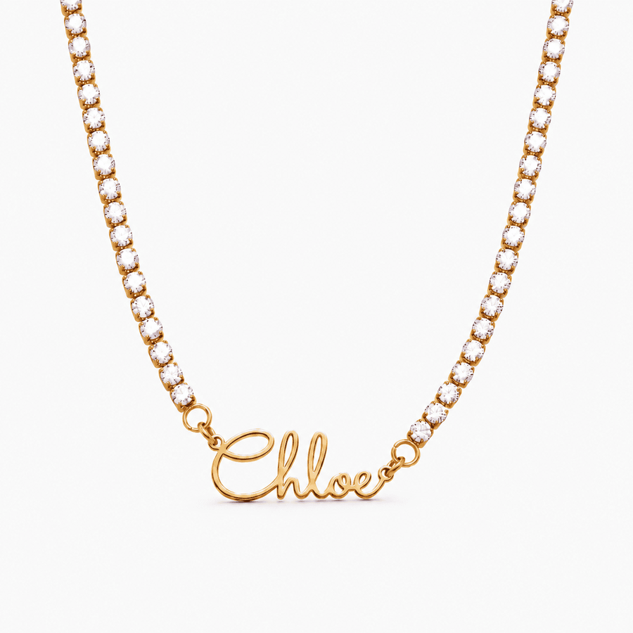 Élan Signature Name Tennis Necklace