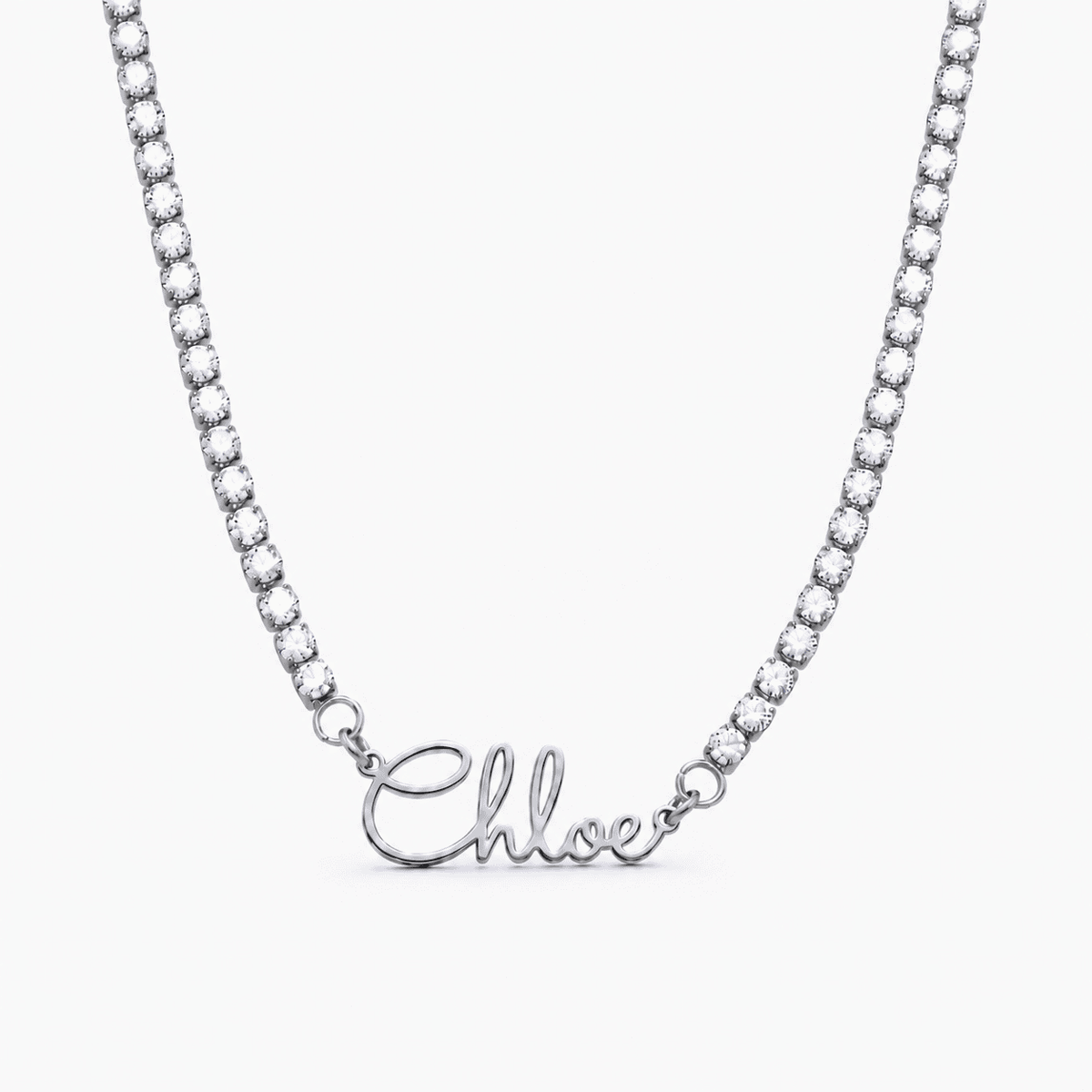 Élan Signature Name Tennis Necklace