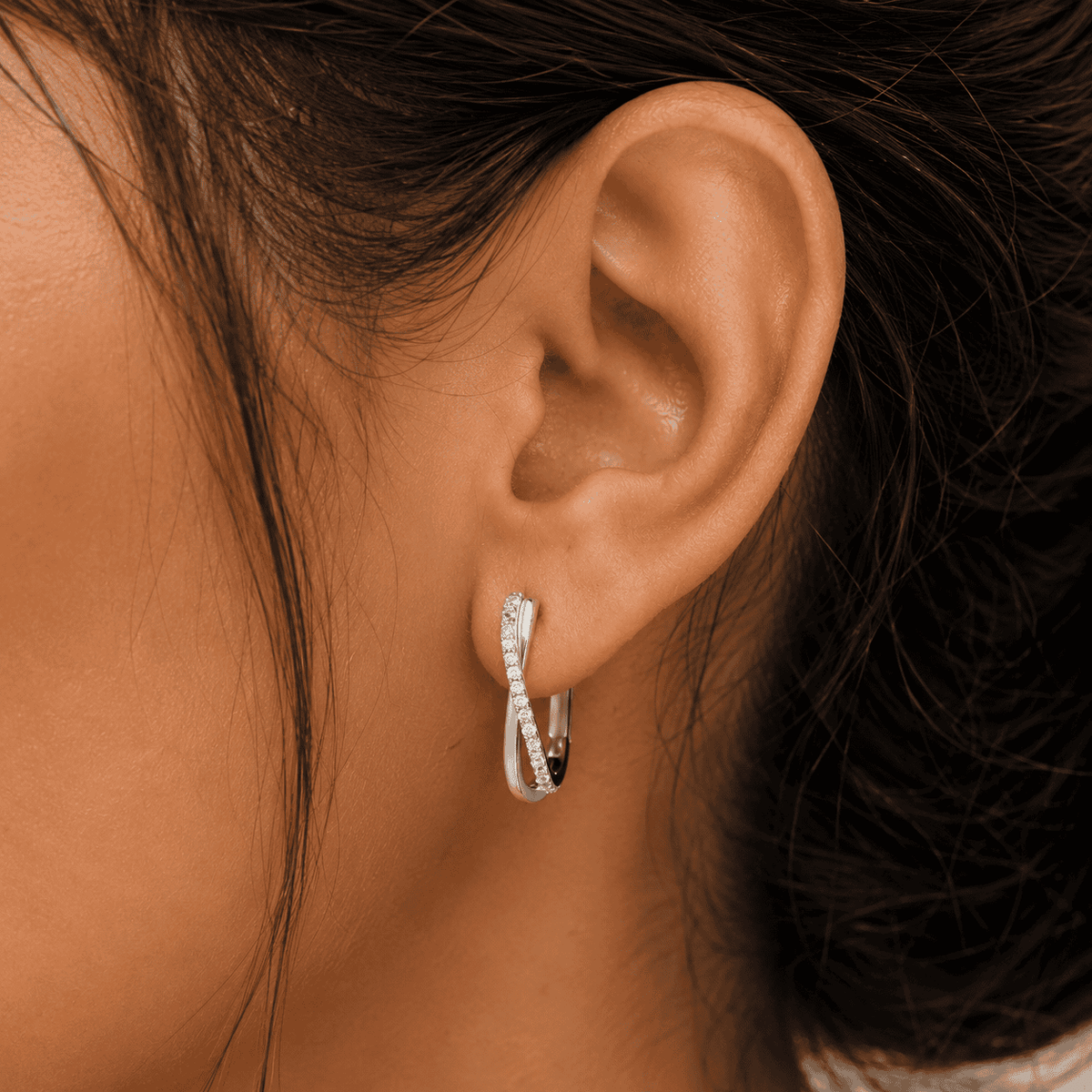 ZARA TWISTED HOOP EARRINGS | S925