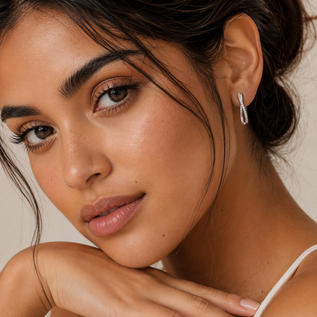 ZARA TWISTED HOOP EARRINGS | S925