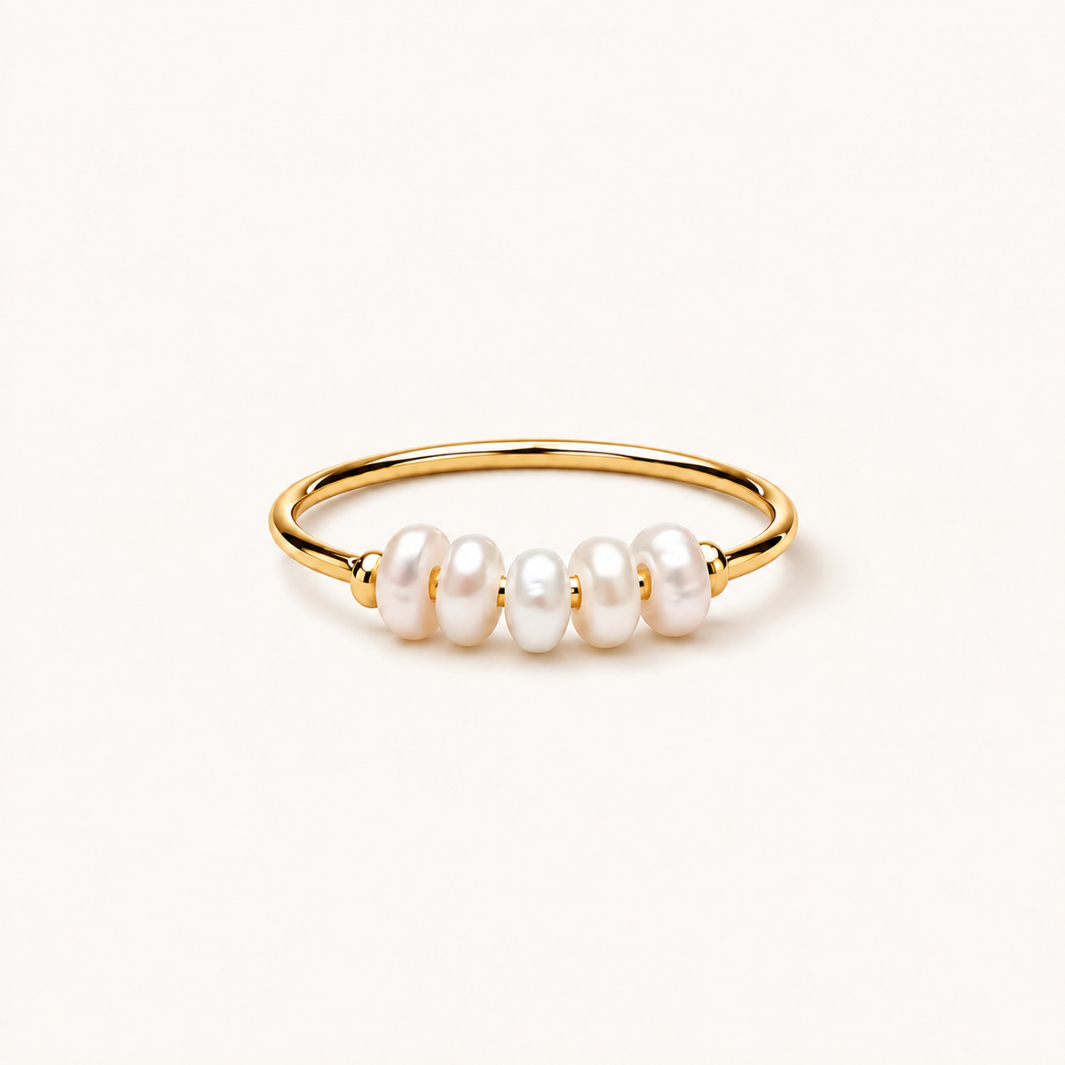 Mini Pearls Ring Gold