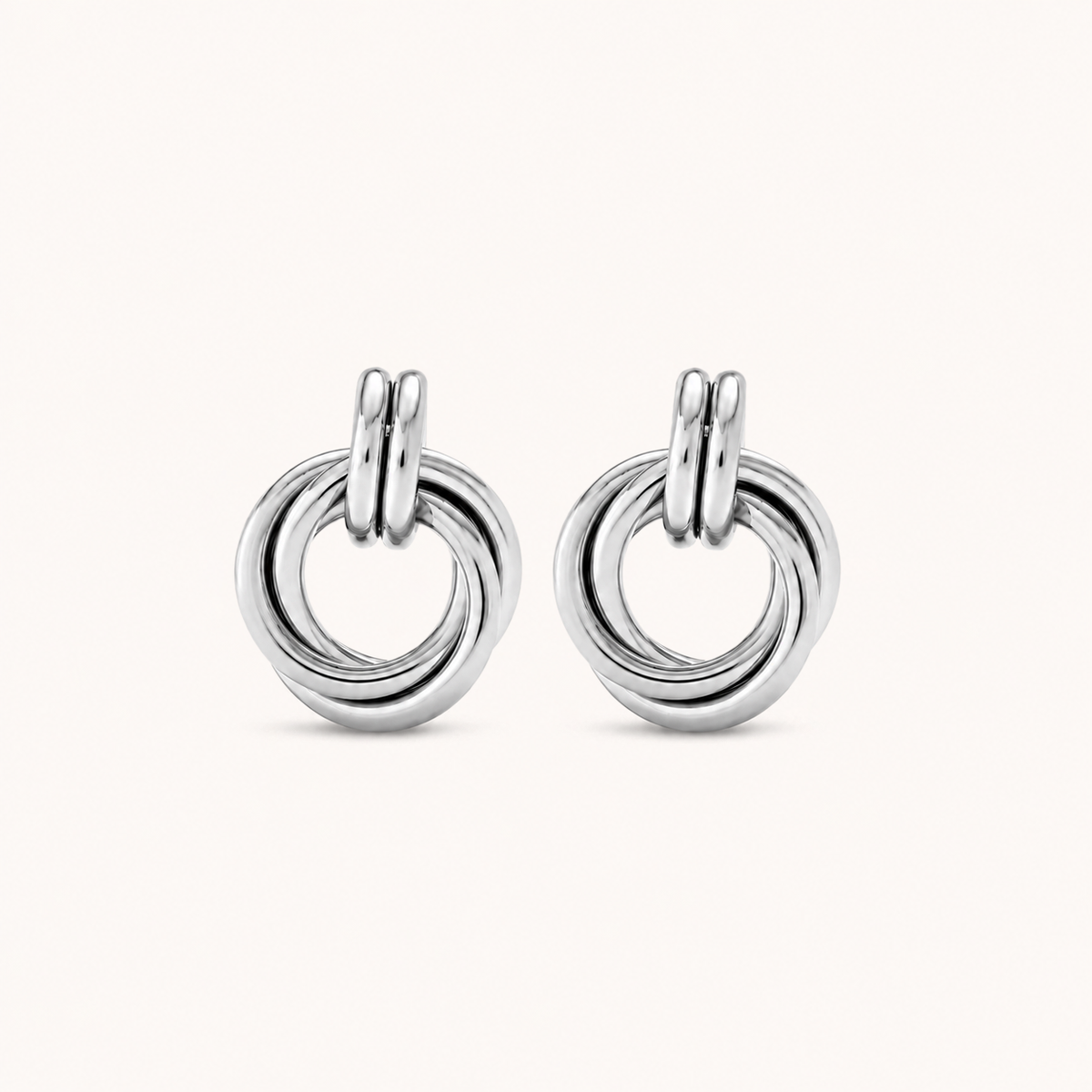 Layered Earrings Silver
