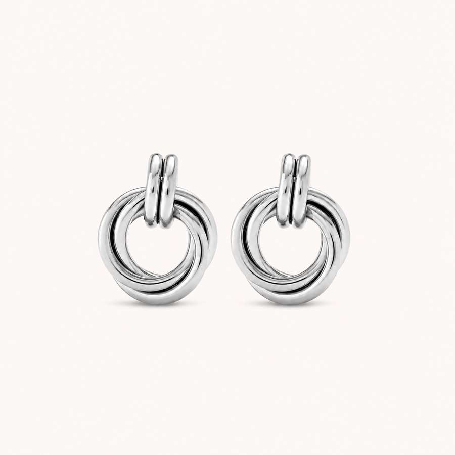 Layered Earrings Silver