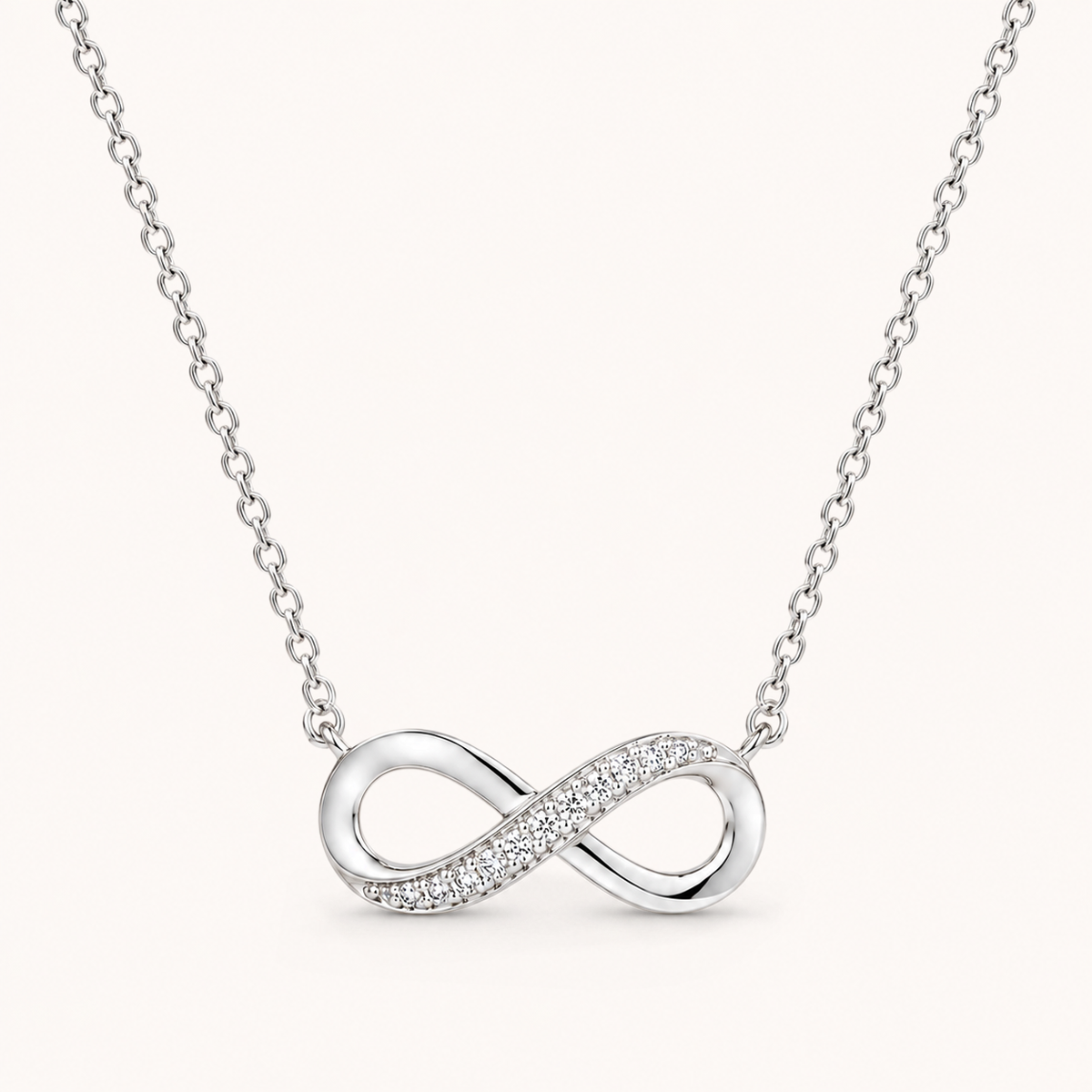 Infinity Pendant Necklace Silver