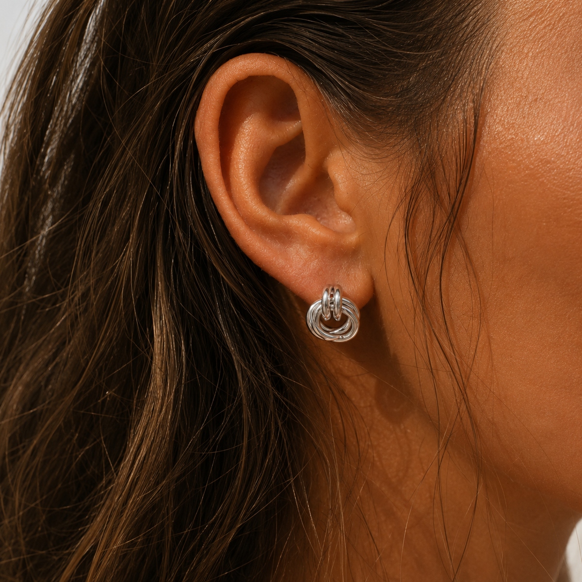 Layered Earrings Silver